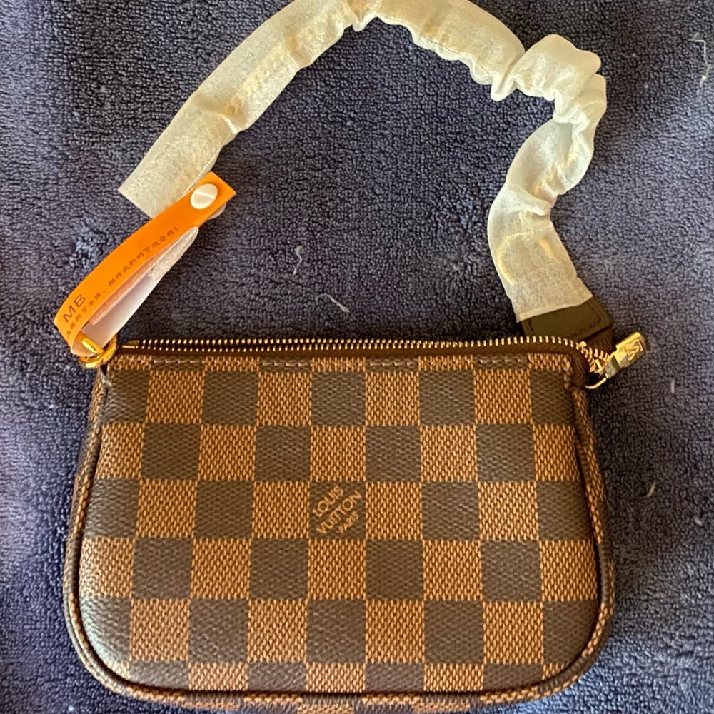 Mini Pouchette Brown Checkered